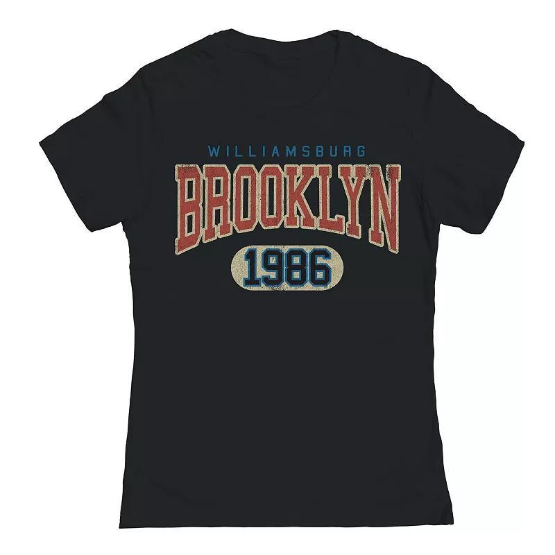 Junior's Brooklyn 86 Graphic Tee, Girl's, Size: Large, Black Product Image