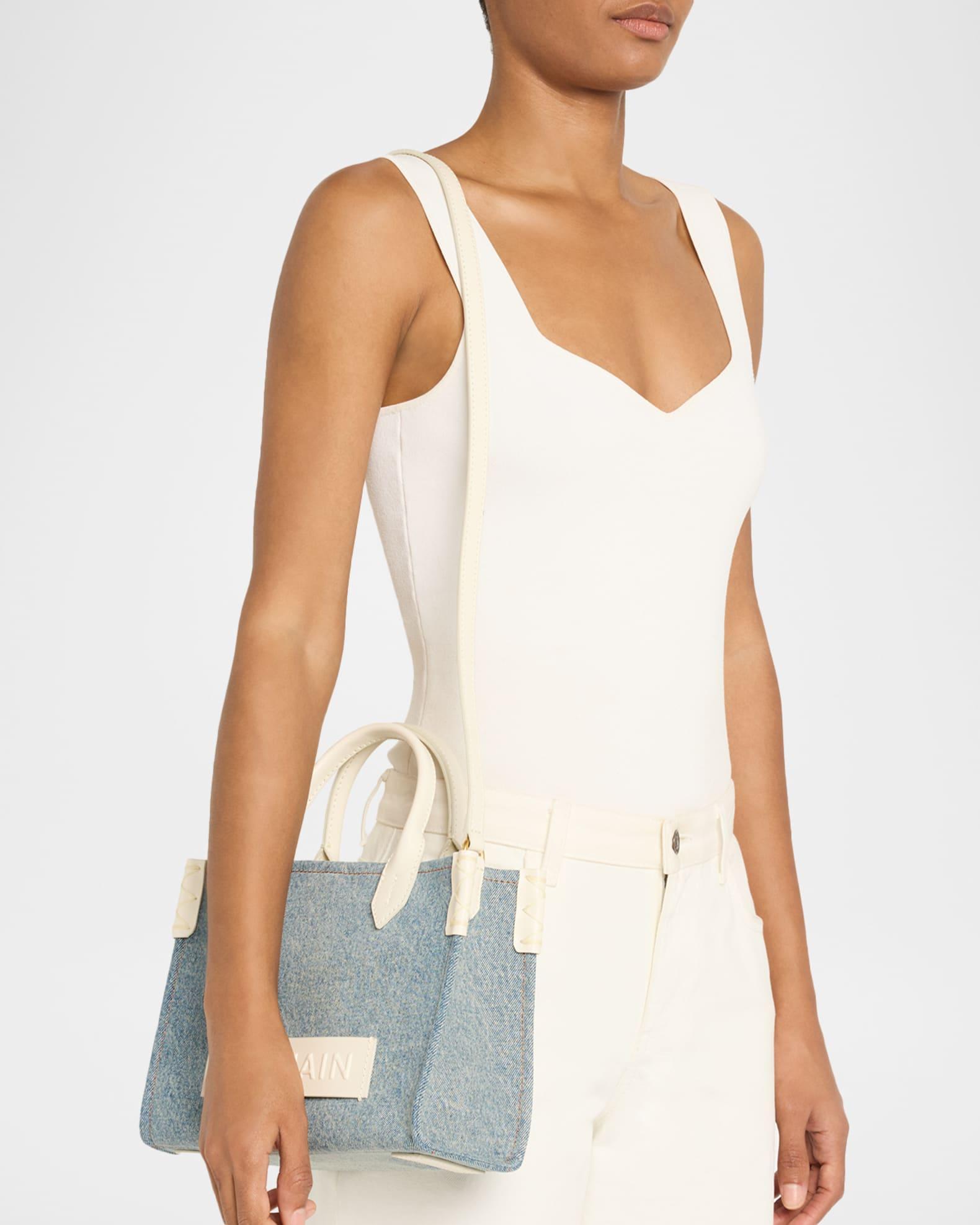 B-Army Small Shopper Tote Bag in Denim Product Image