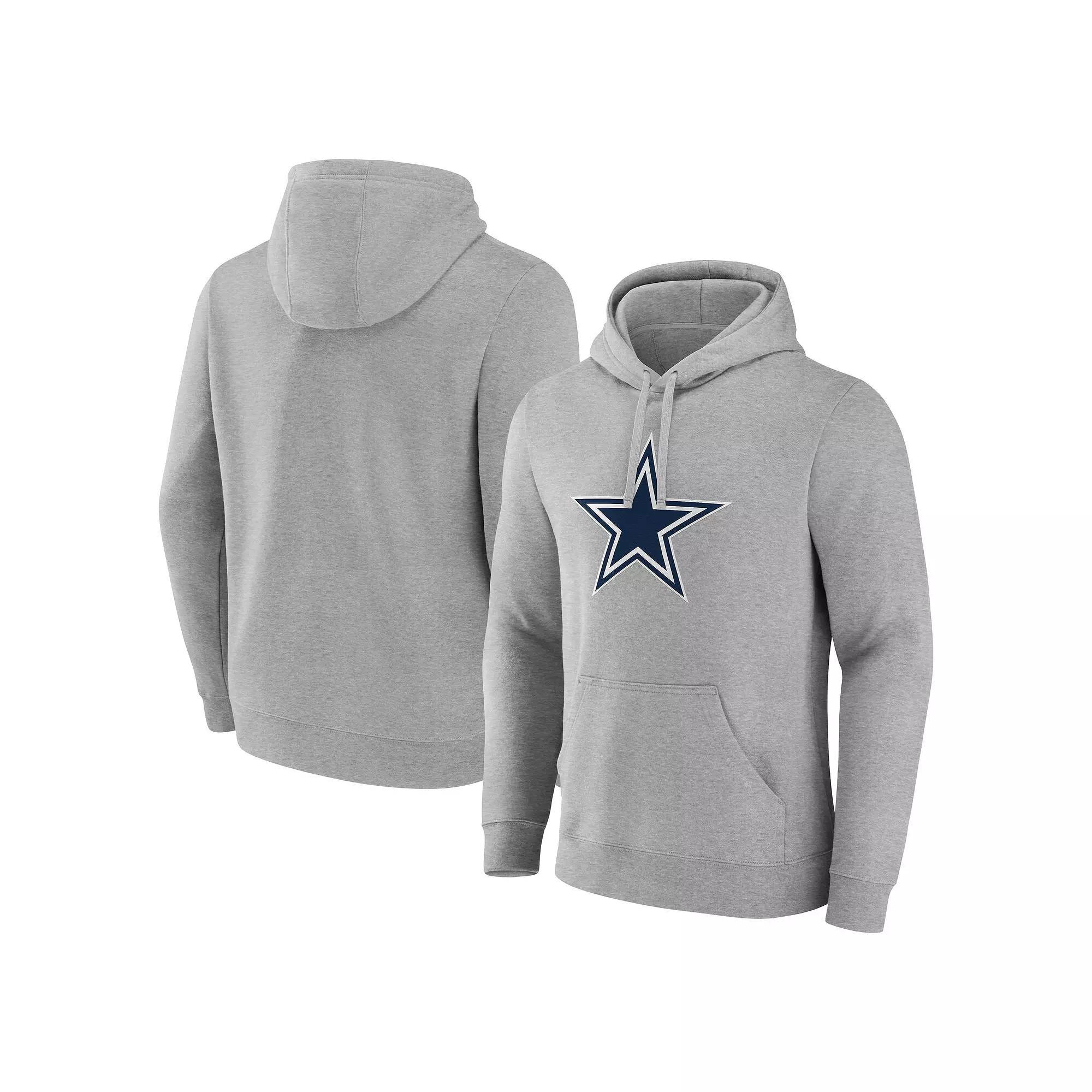 Men's Fanatics Heather Gray Dallas Cowboys Deliver Fleece Pullover Hoodie, Size: 2XL, Grey Product Image