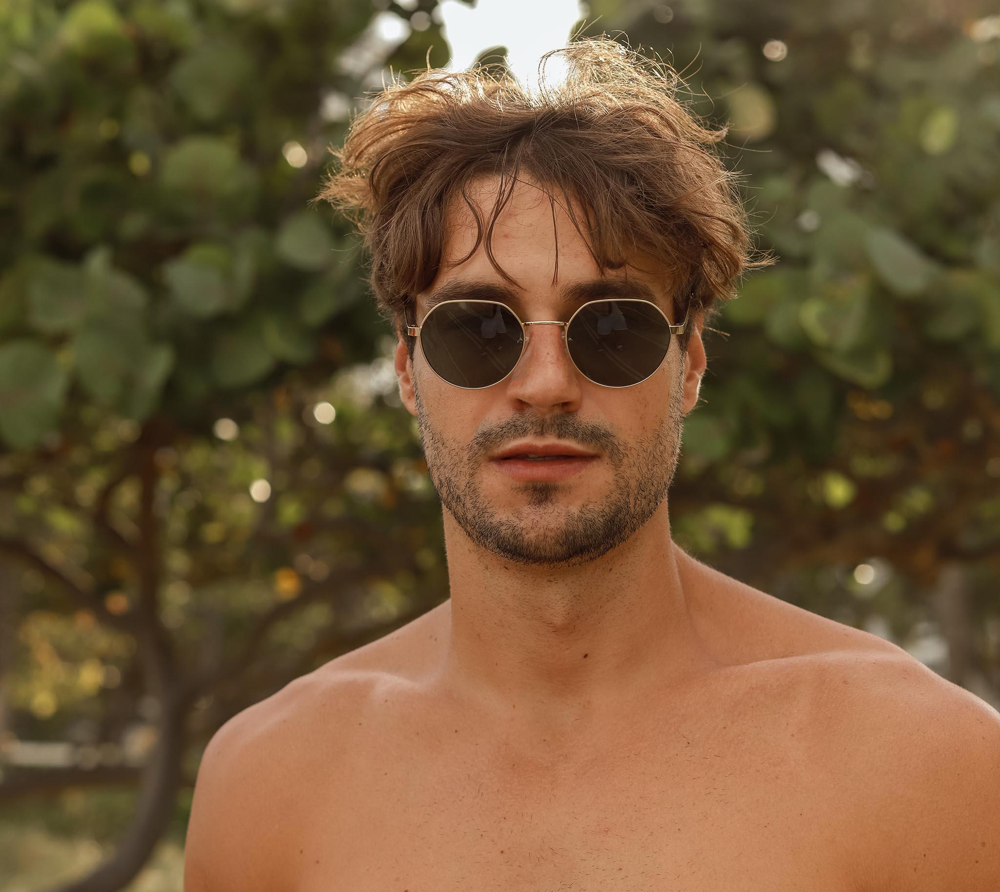 Biscayners Fernwood Gold Men's Sunglasses Male Product Image
