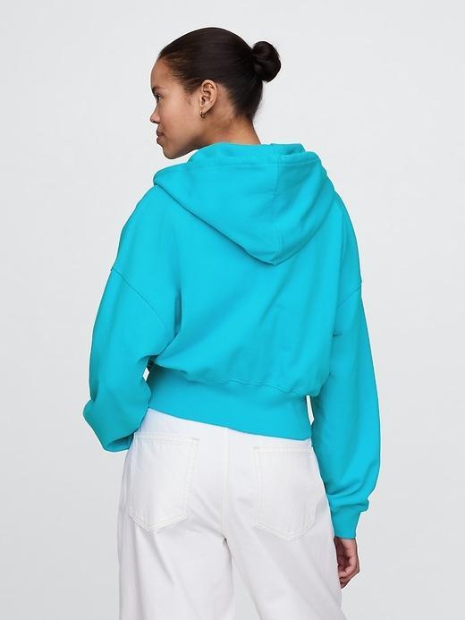 Heavyweight French Terry Oversized Zip Wedge Hoodie Product Image