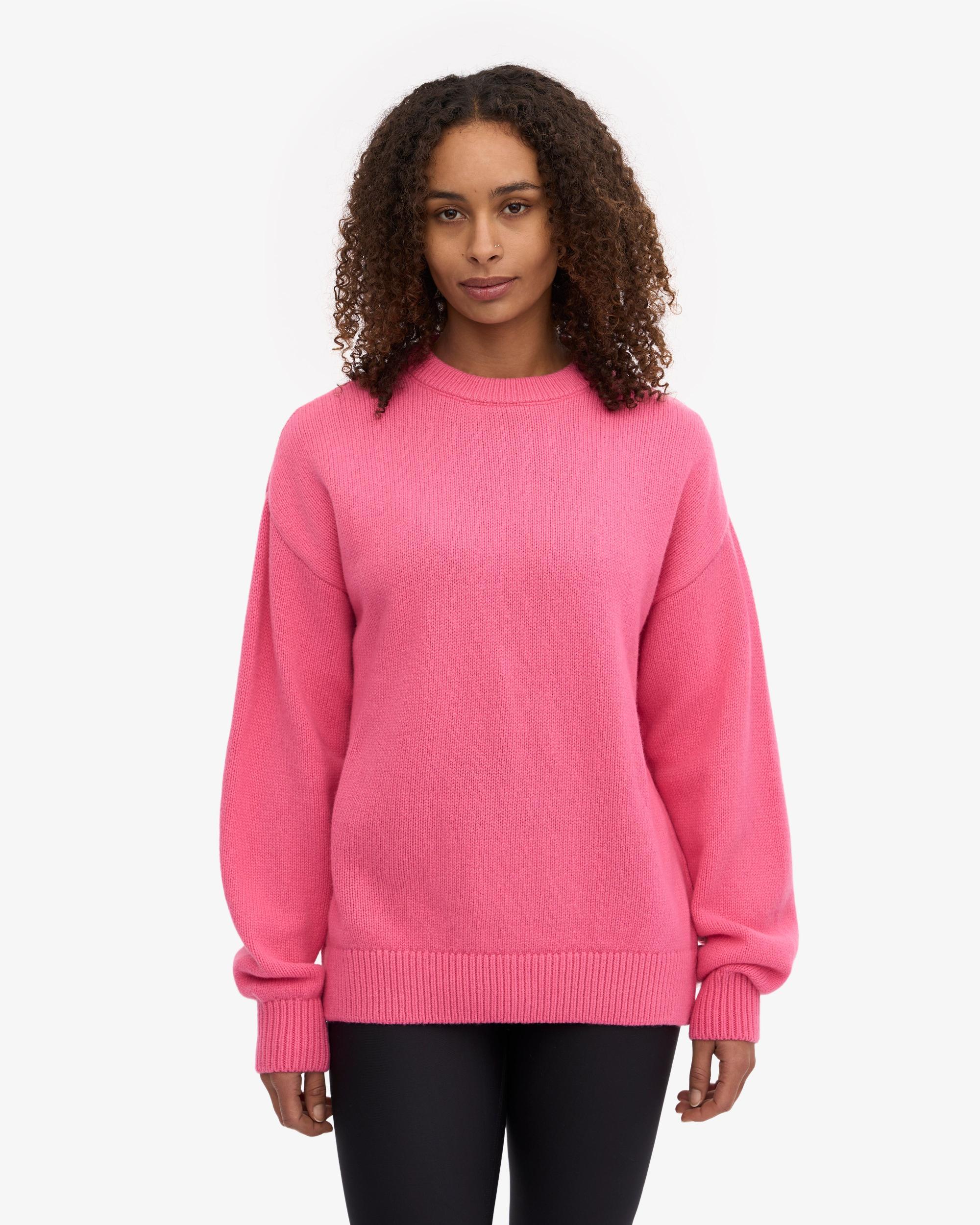 Oversized Merino Wool Crew - Emerald Green Product Image