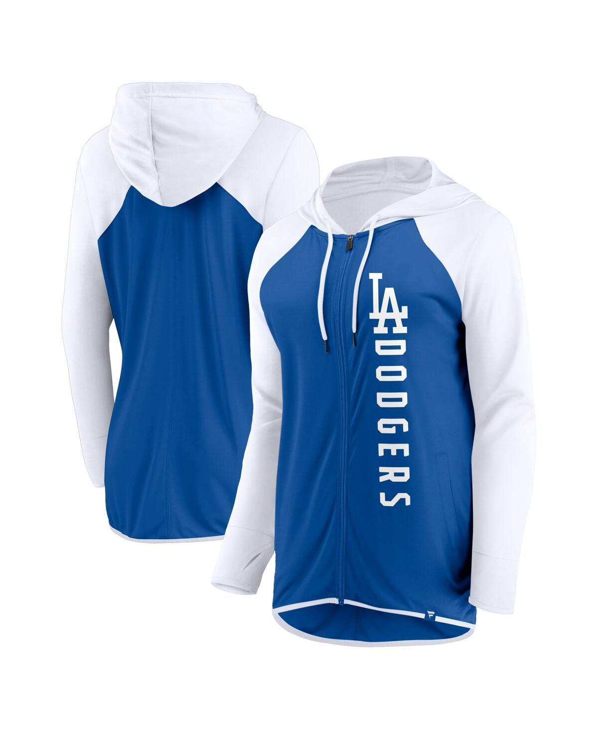 Women's Fanatics Branded Royal/White Los Angeles Dodgers Forever Fan Full-Zip Hoodie Jacket, Size: XS, Blue Product Image