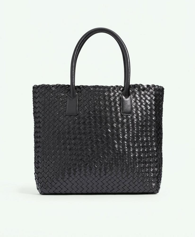 Woven Leather Tote Bag Product Image