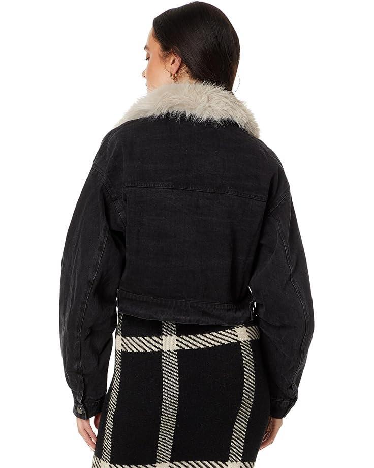 Faux Fur Cropped Jacket Product Image