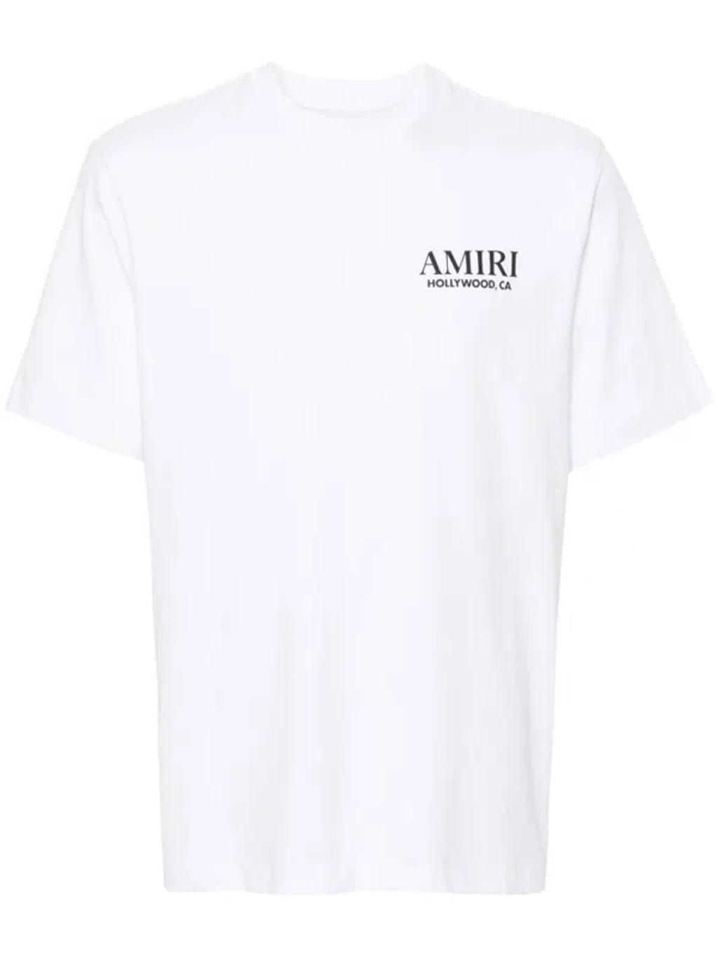AMIRI Bones Stacked Cotton T-shirt In White Product Image