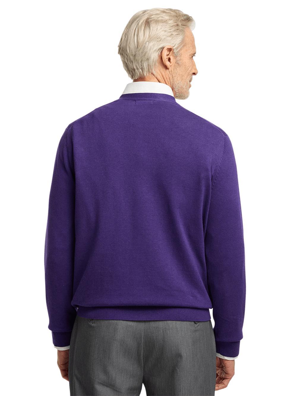 Supima Cotton Button Front Cardigan - Dark Blue Product Image