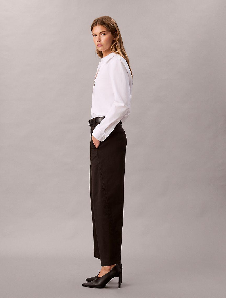 Cotton Stretch Twill Barrel Pants Product Image