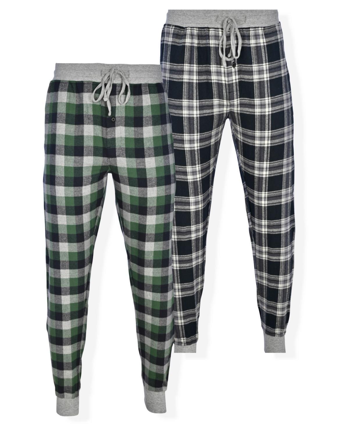 Big & Tall Hanes 2-pack Flannel Banded Bottom Pajama Pants, Men's, Size: 4XL Tall, Red Product Image