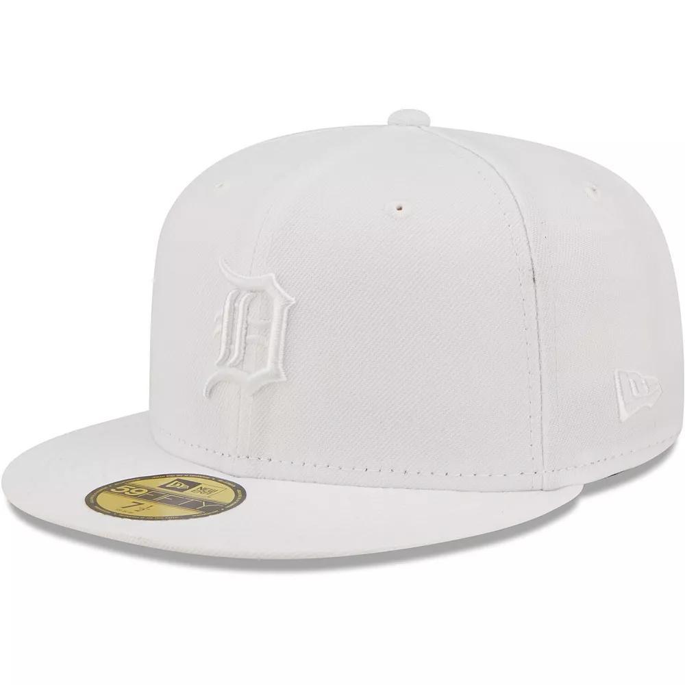 Mens New Era Detroit Tigers White 59FIFTY Fitted Hat Product Image