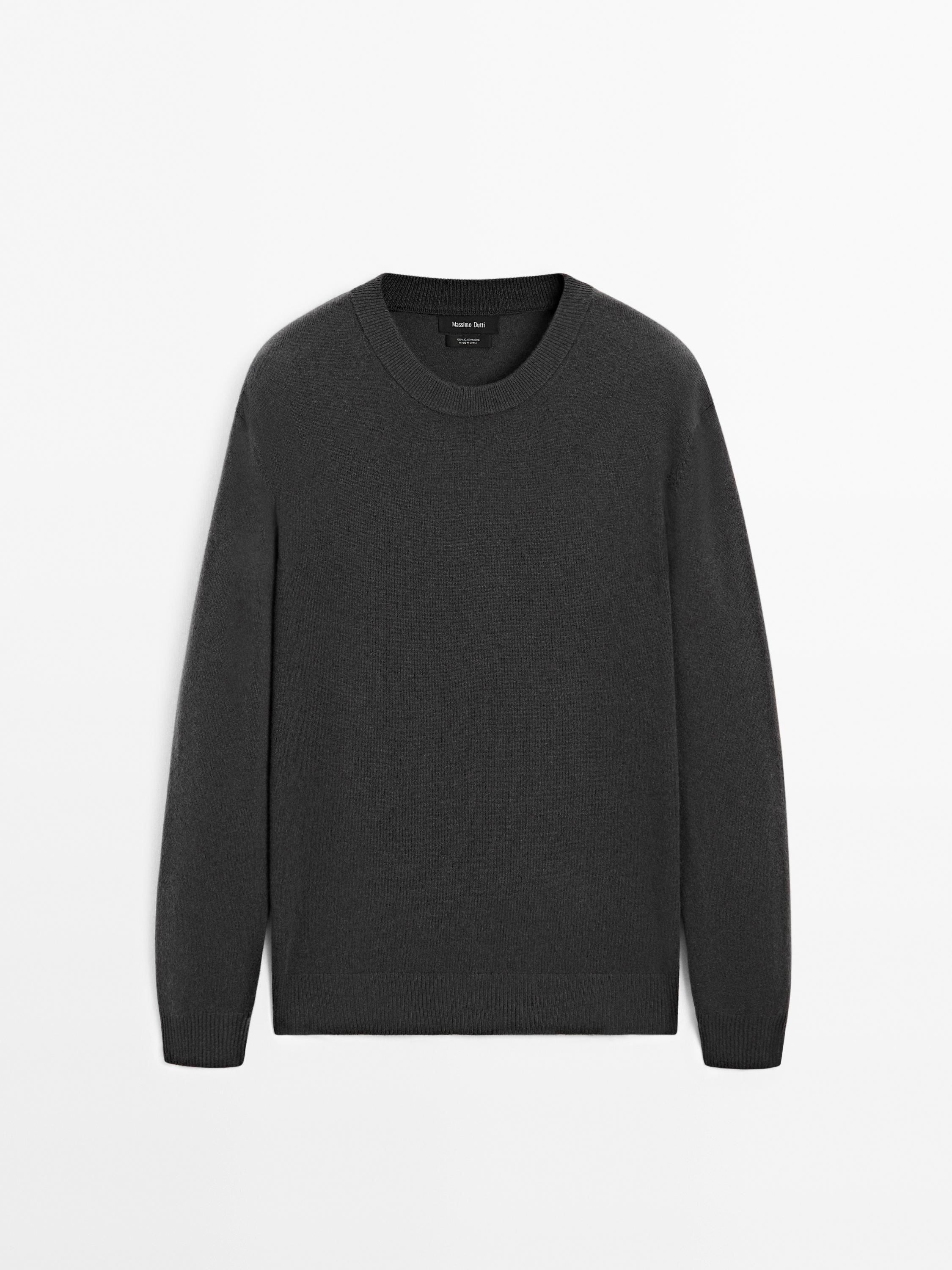 100% cashmere knitted jumper · Aquamarine, Washed, Copper · Sweaters And Cardigans | Massimo Dutti Product Image