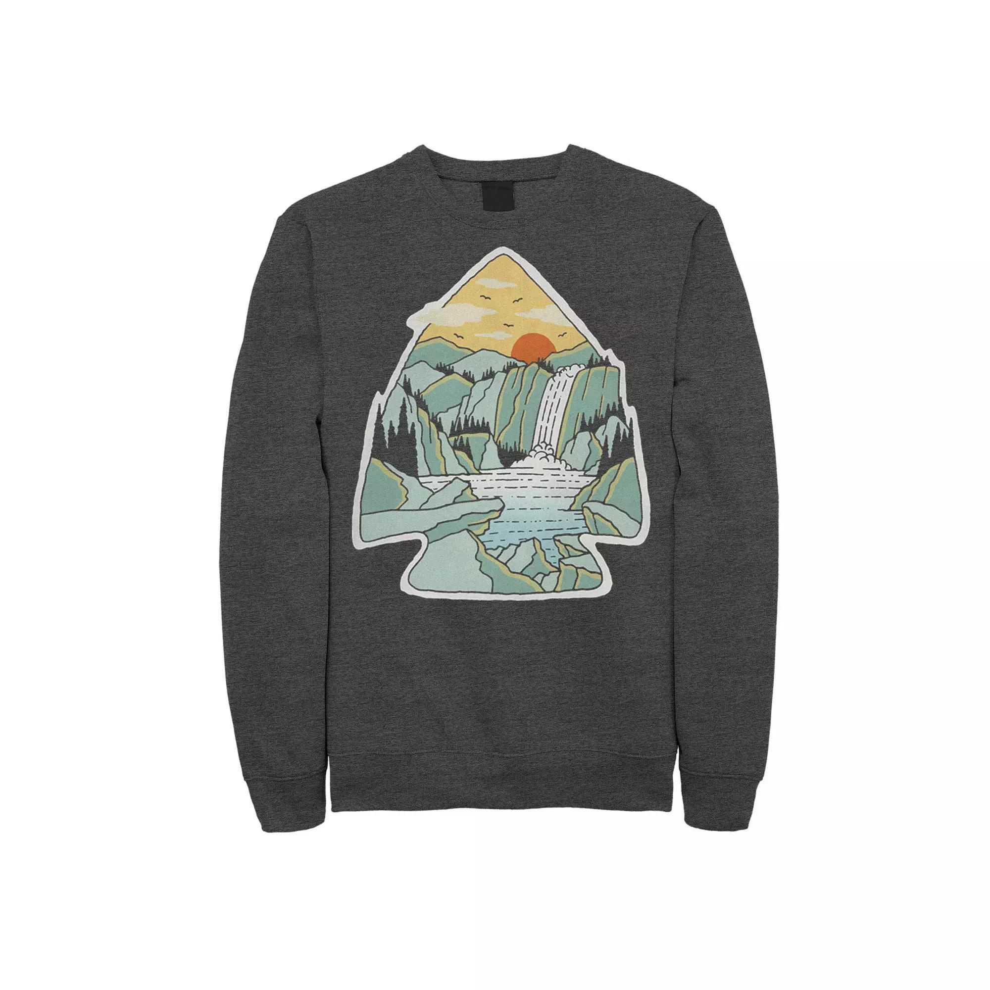 Men's Fifth Sun Arrowhead Nature Fill Sweatshirt, Size: Small, Grey Heather Product Image