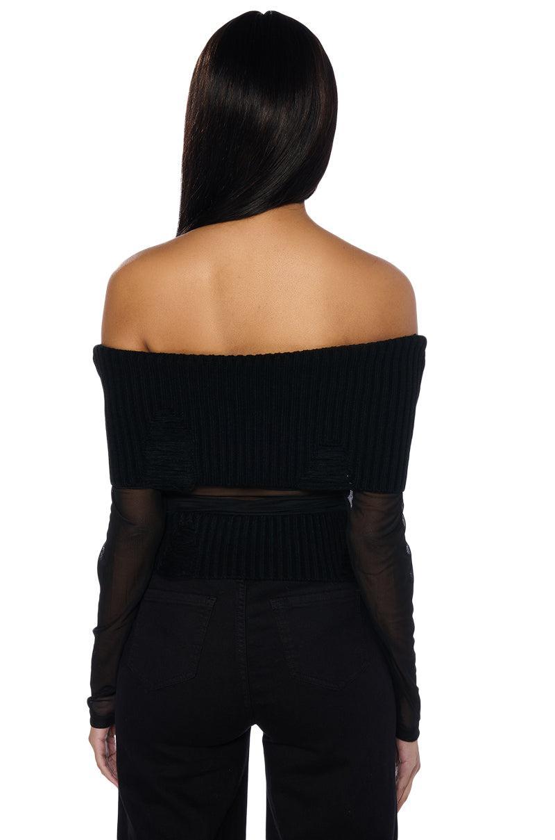 YOUR NEW TYPE OFF THE SHOULDER SWEATER Product Image