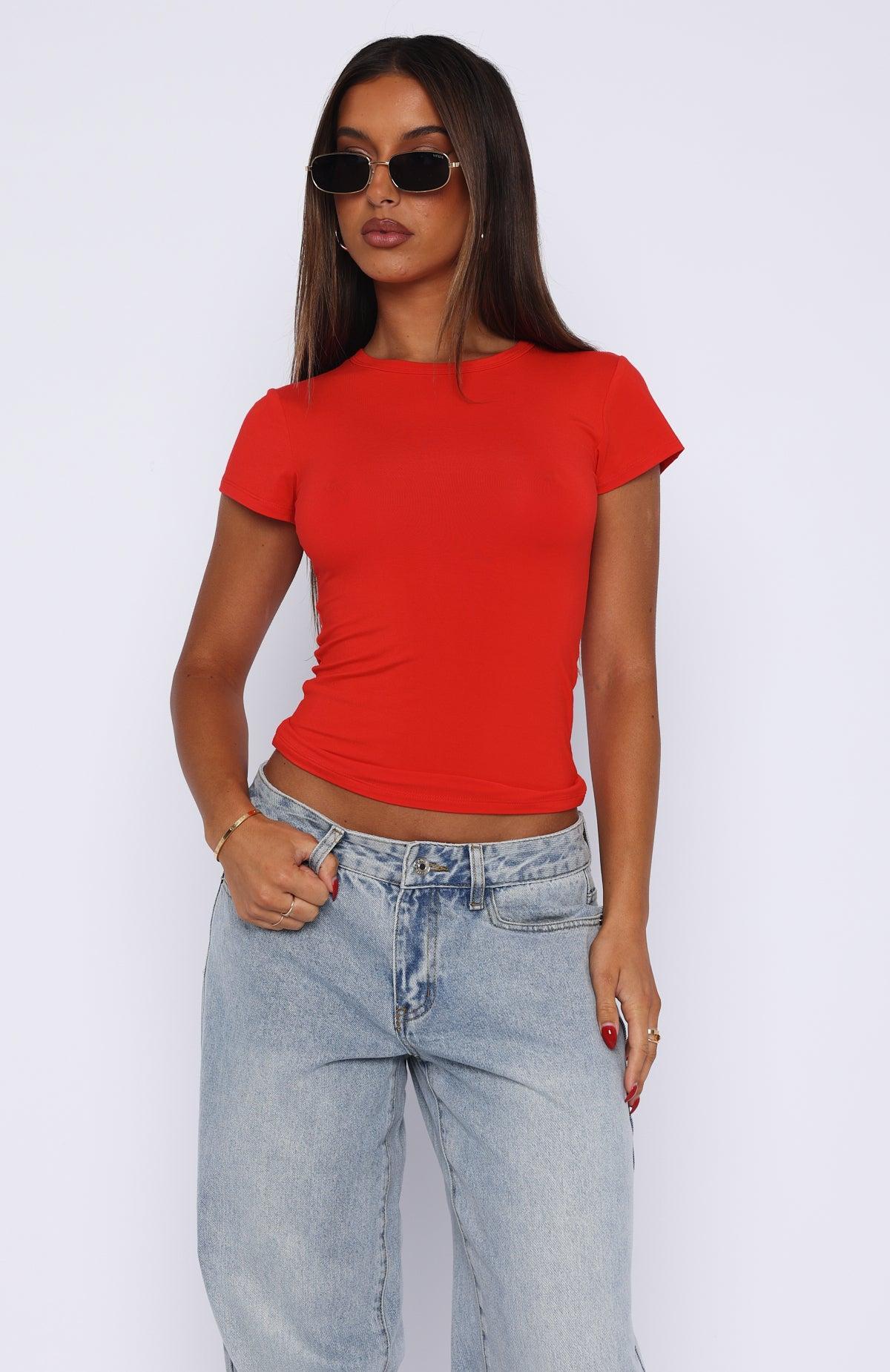 Too Blessed Tee Red Product Image
