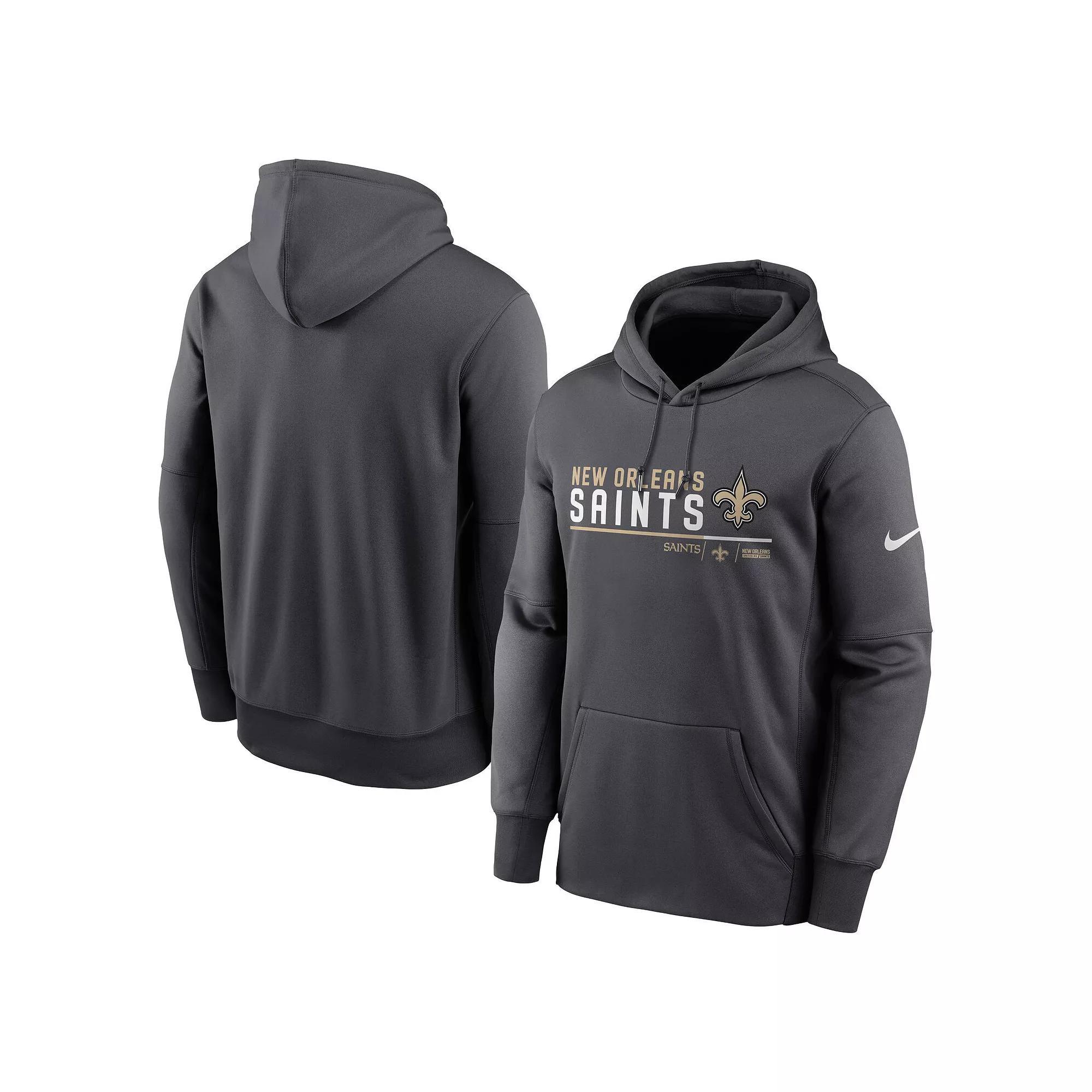 Men's Nike Black New Orleans Saints RFLCTV Chevron Pullover Hoodie, Size: Medium Product Image