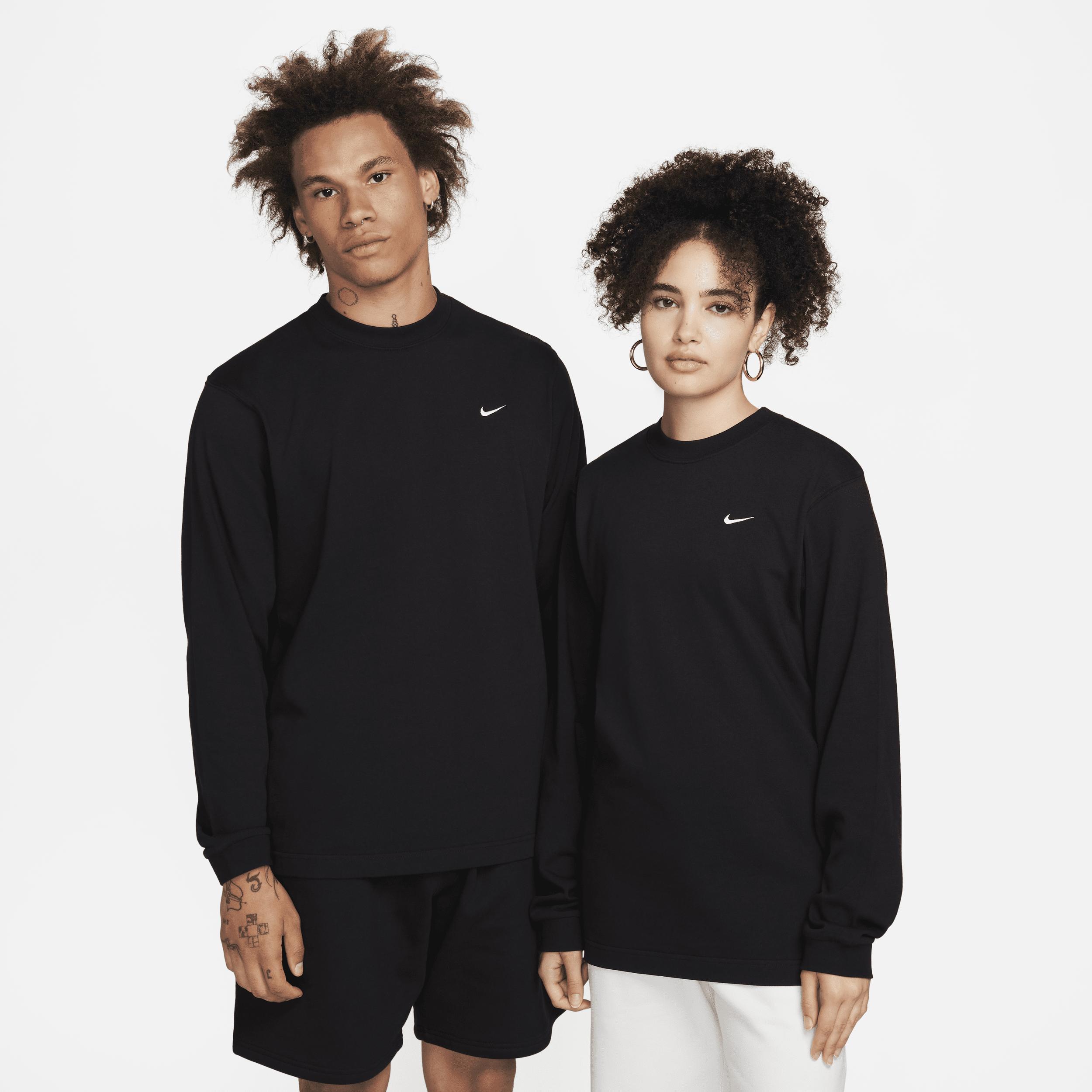 Nike Mens Nike Solo Swoosh Long Sleeve Top - Mens Black/White Product Image