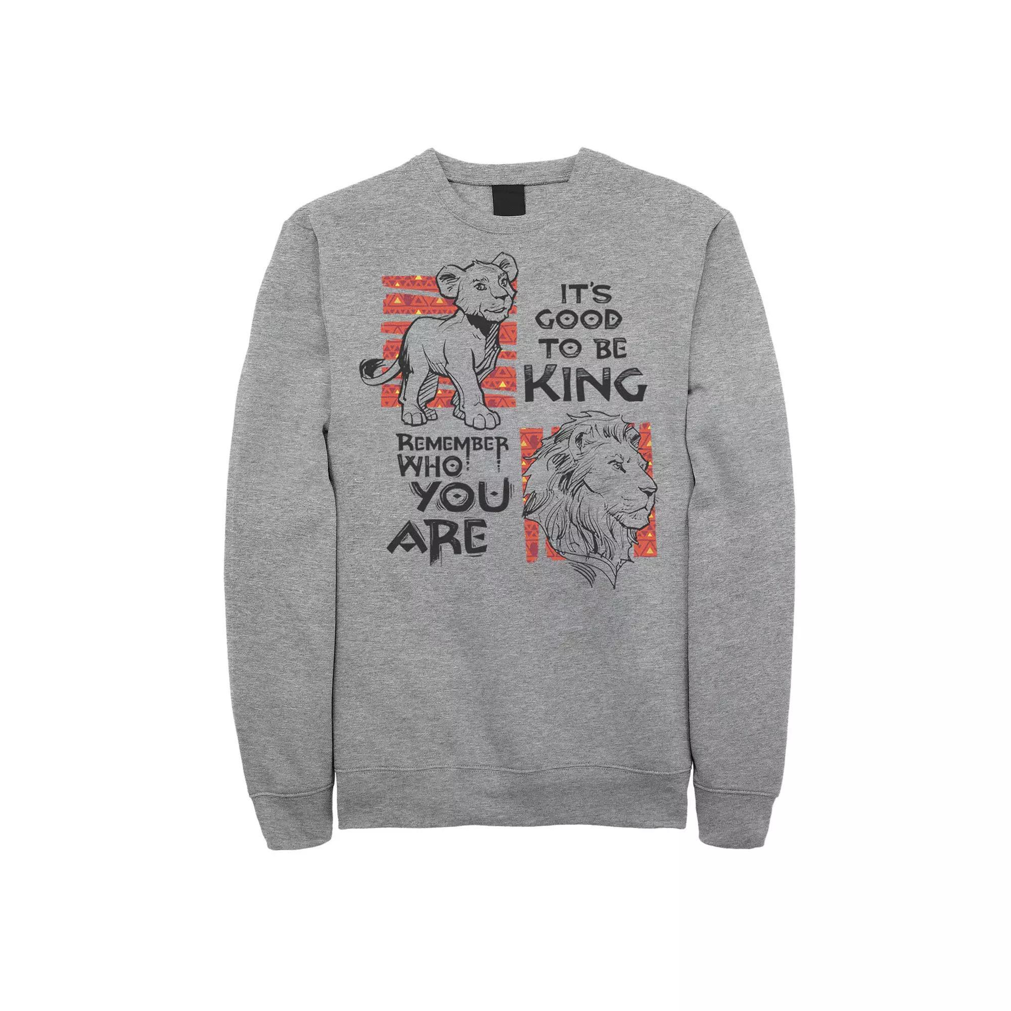 Disney's The Lion King Men's Live Action Quotes Sweatshirt, Size: Medium, Athletic Grey Product Image