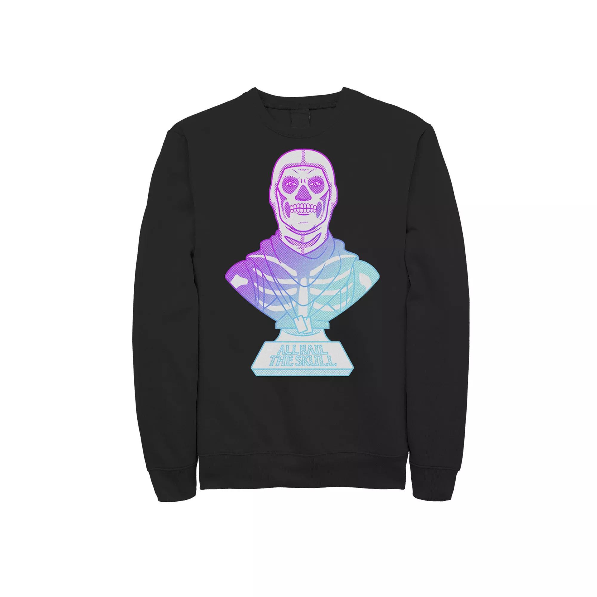 Men's Fortnite All Hail The Skull Sweatshirt, Size: XL, Black Product Image