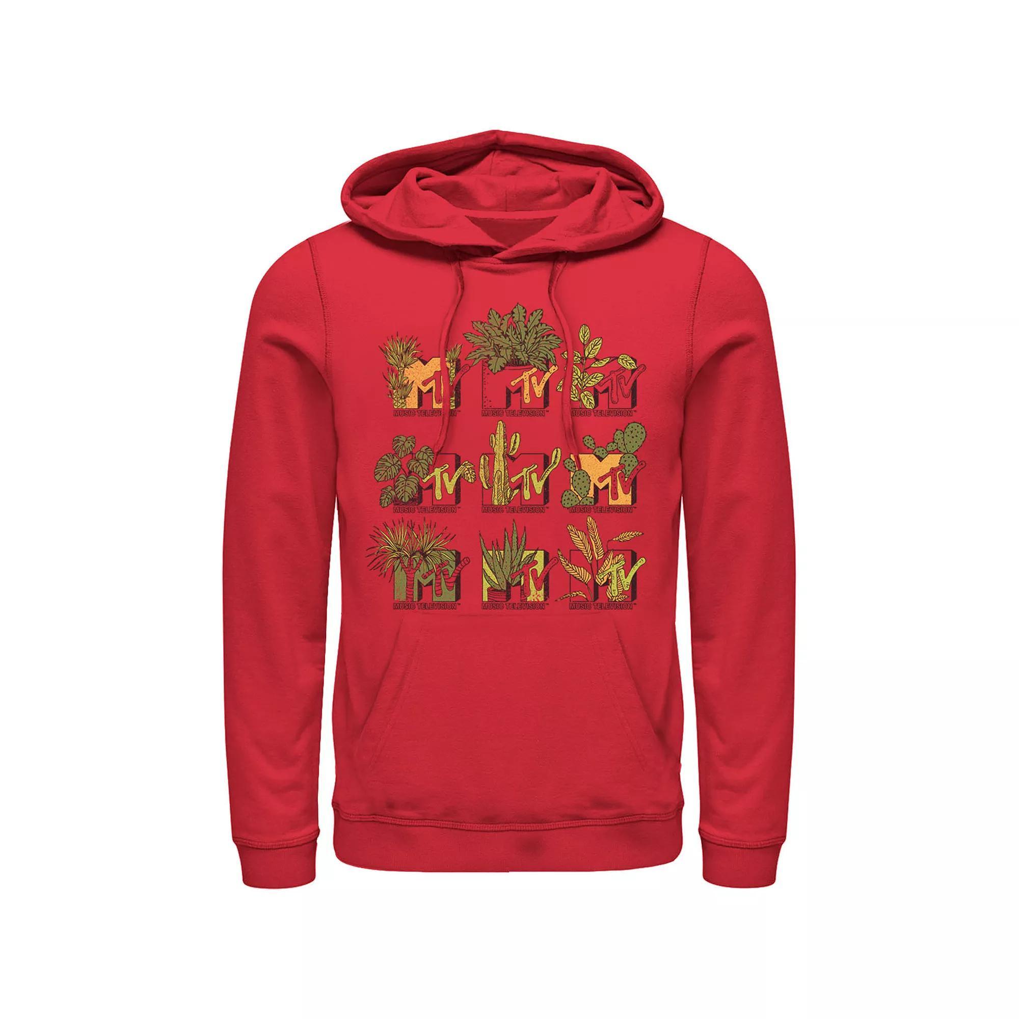 Men's MTV Mtve Succulents Plants Logo Hoodie, Size: XL, Red Product Image