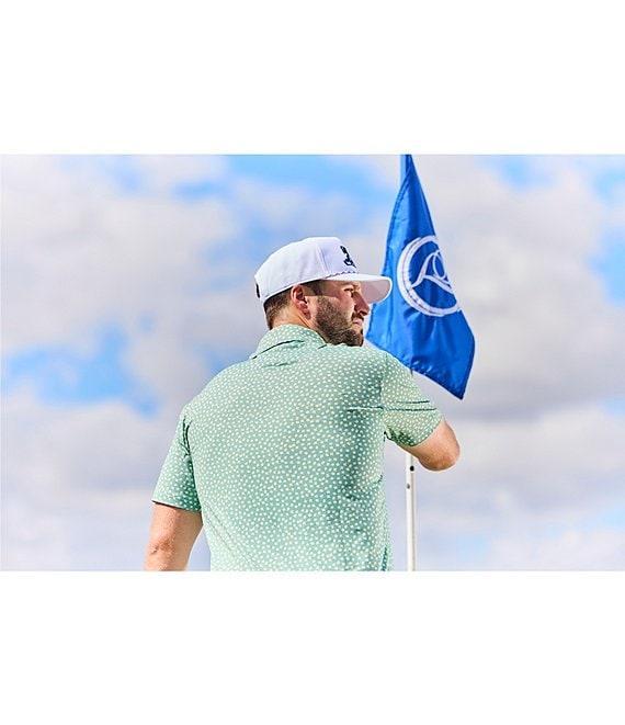 Breezy Golf Vintage Flowers Short Sleeve Polo Shirt Product Image