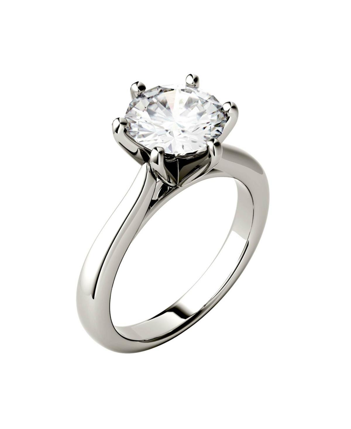 14k Gold 1 9/10 Carat T.W. Lab-Created Moissanite 6-Prong Solitaire Ring, Women's, Size: 8, White Product Image