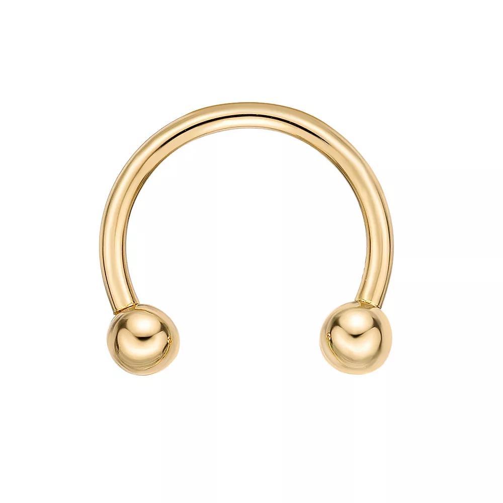 Lila Moon 14k Gold Horseshoe Eyebrow Ring, Women's Product Image