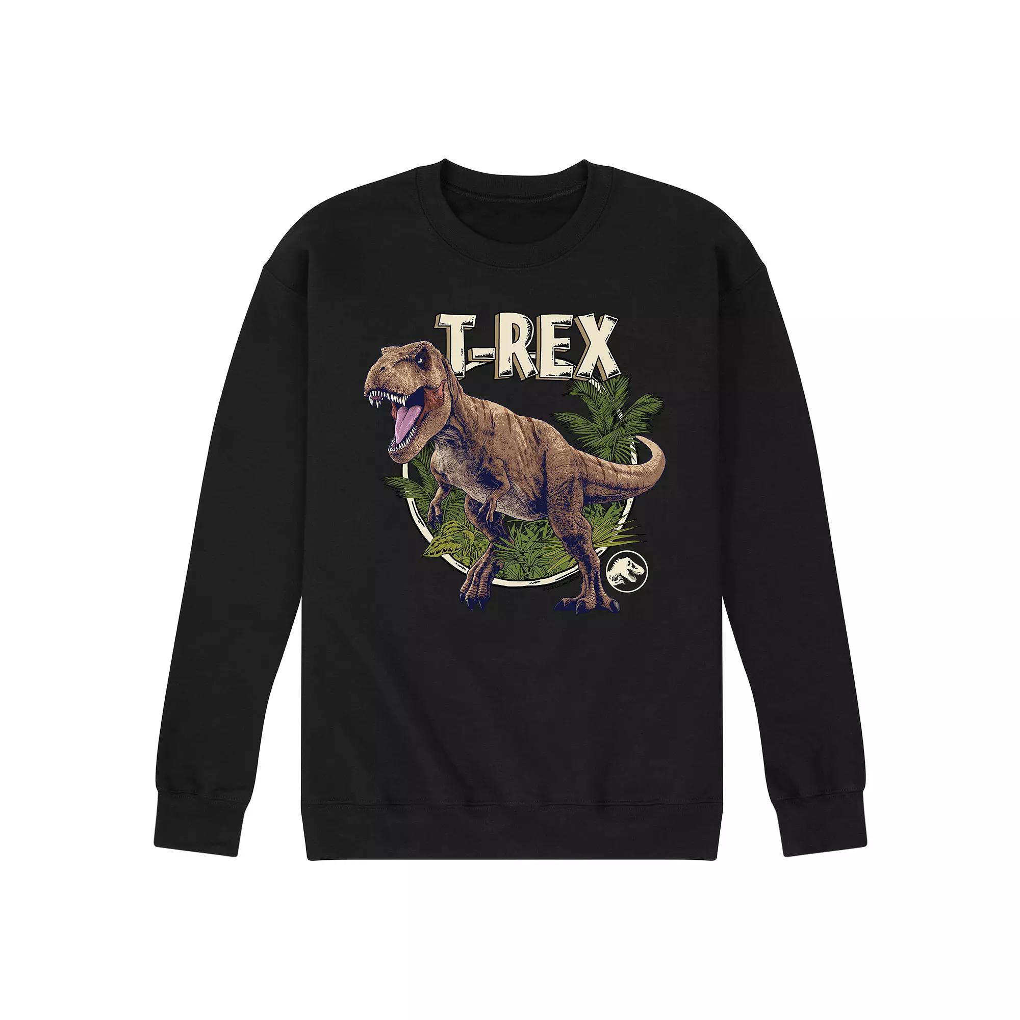Mens Jurassic World Tyrannosaurus Fleece Sweatshirt Blue Product Image