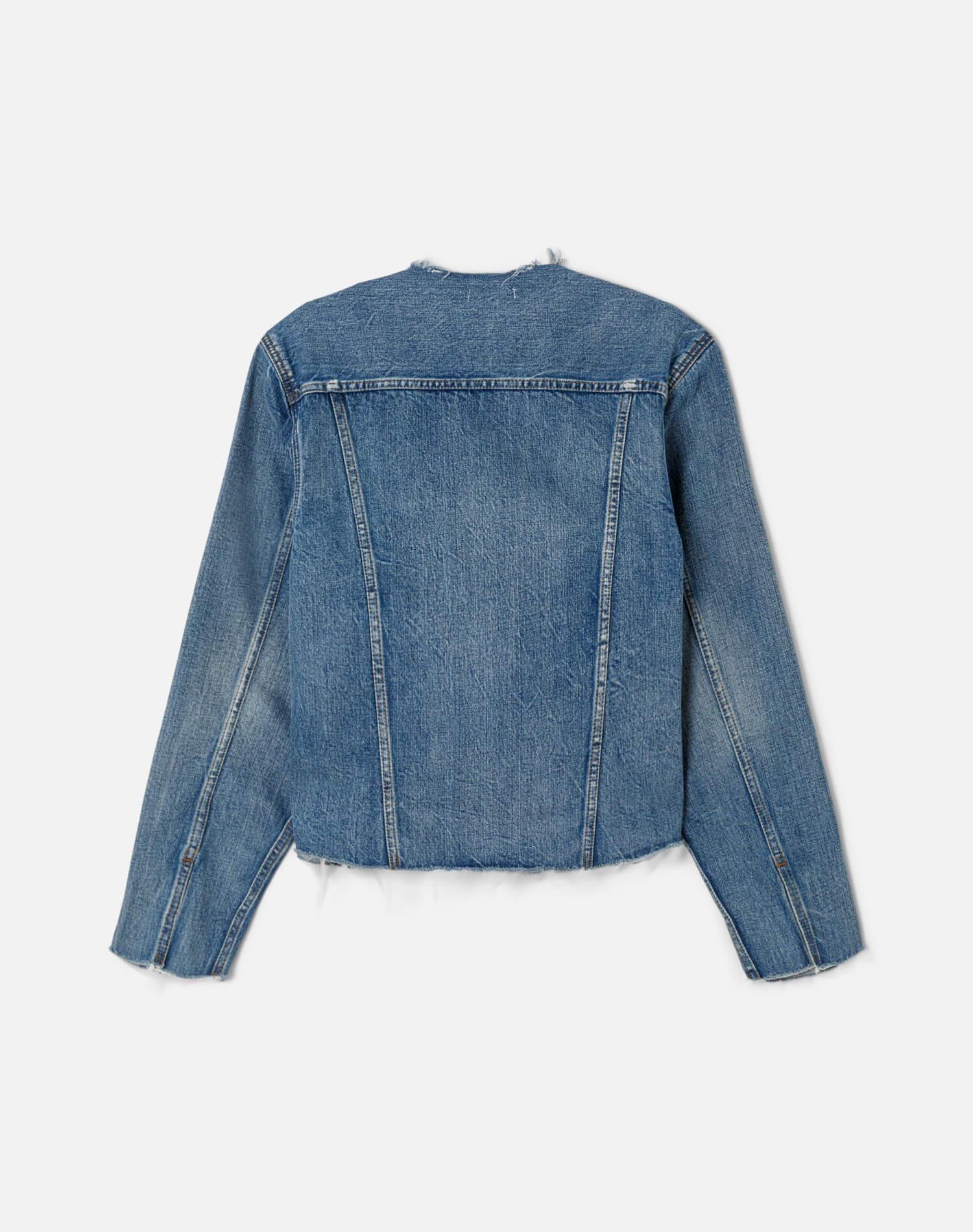 Cutoff Trucker Jacket - Mid Fade Product Image