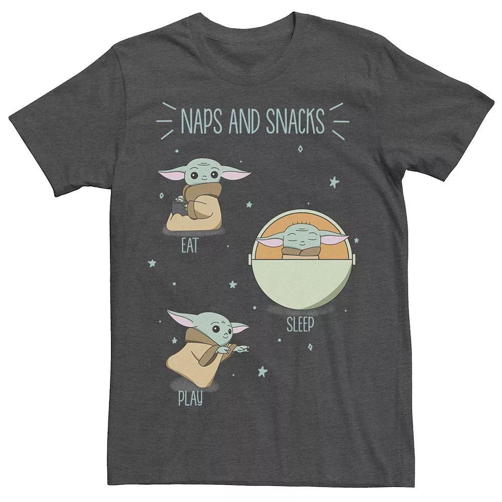 Men's Star Wars The Mandalorian The Child Naps And Snacks Doodles Tee, Size: XXL, Grey Heather Product Image