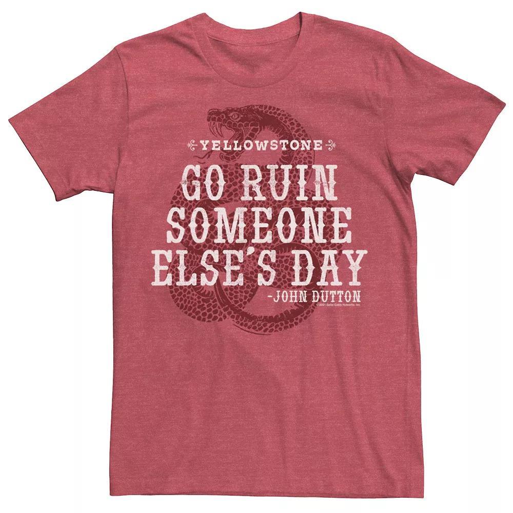 Men's Yellowstone Go Ruin Someone Else's Day Snake Tee, Size: Large, Red Grey Product Image