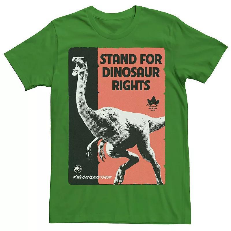 Mens Jurassic World Stand For Dinosaurs Poster Tee Athletic Grey Product Image