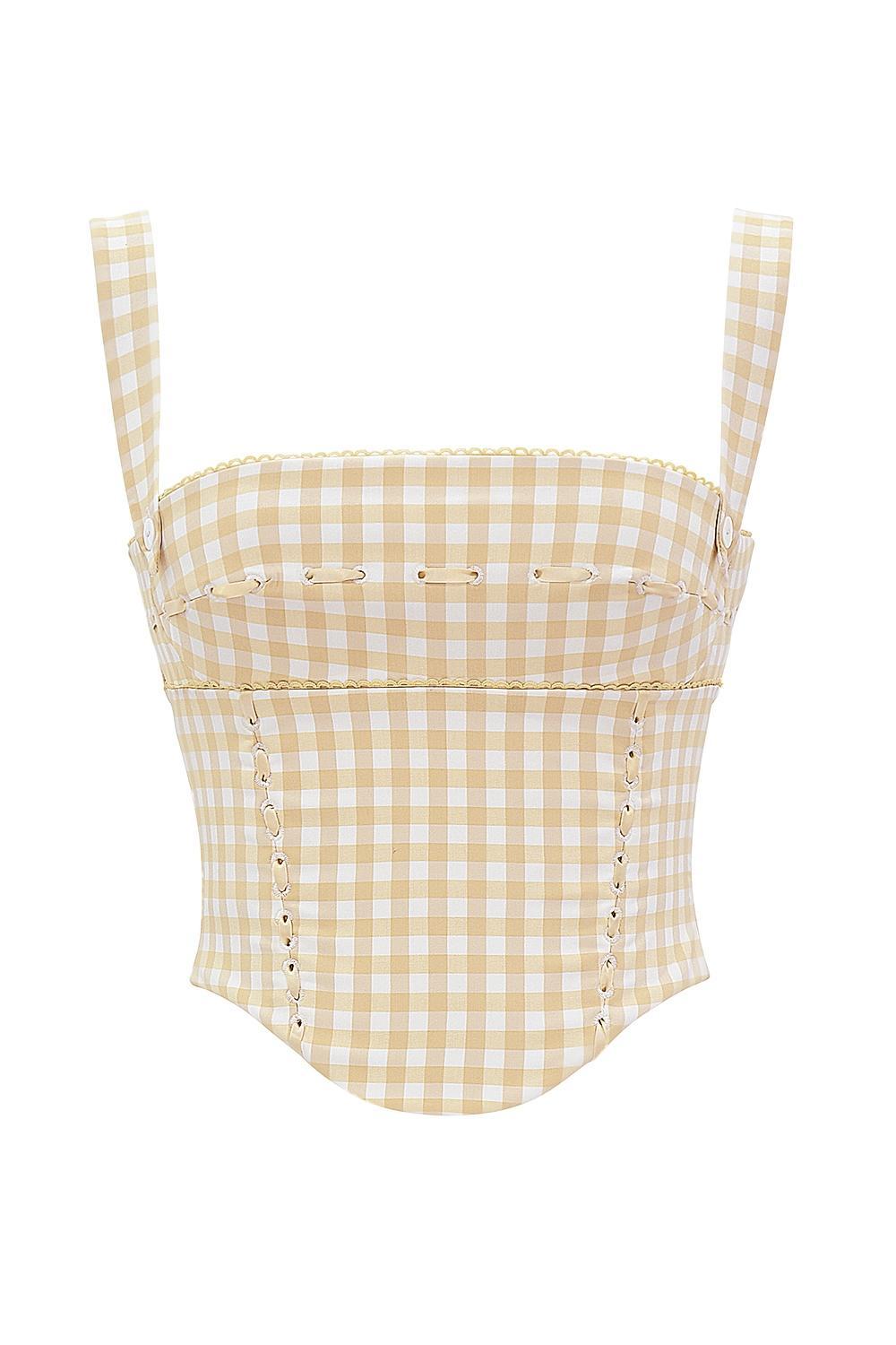 Lottie  gingerbread gingham corset Product Image