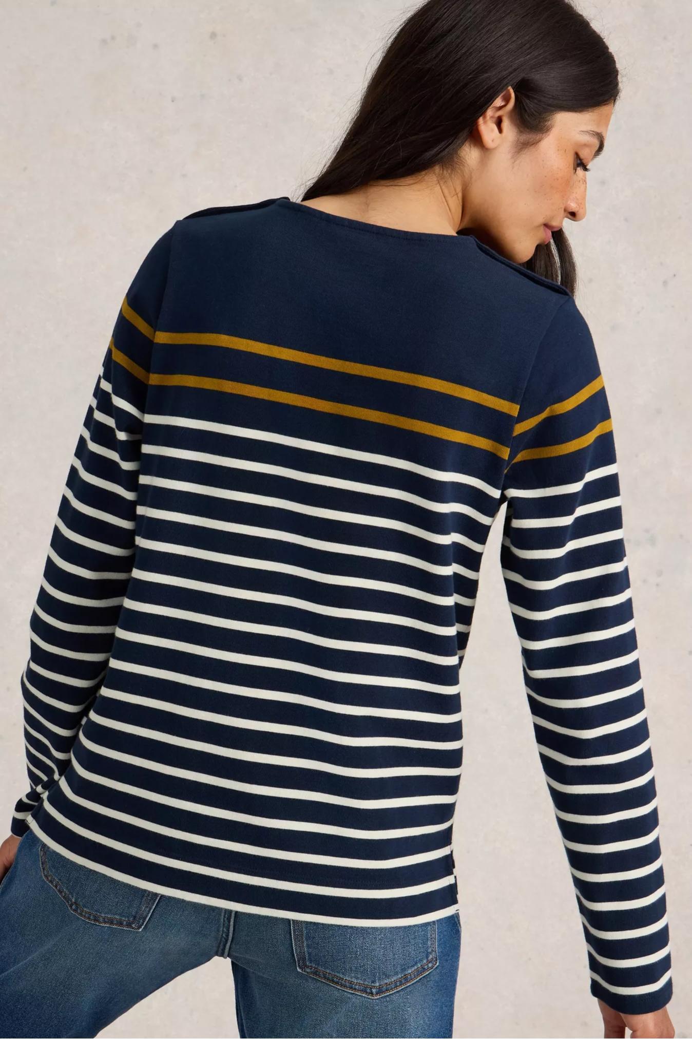 Whitney Stripe Boatneck Top Product Image