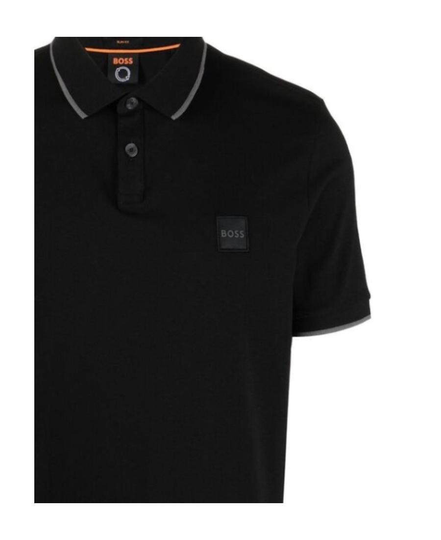 HUGO BOSS Logo-embroidered Polo Shirt In Black Product Image
