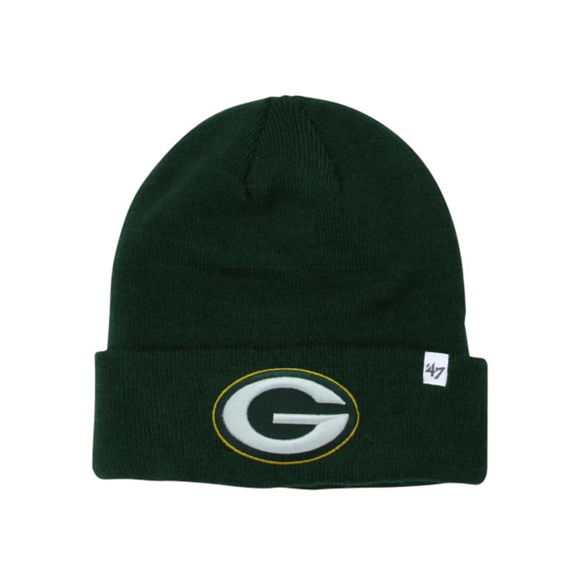 Mens Green Bay Packers '47 Brand Green Raised Cuffed Knit Hat Product Image