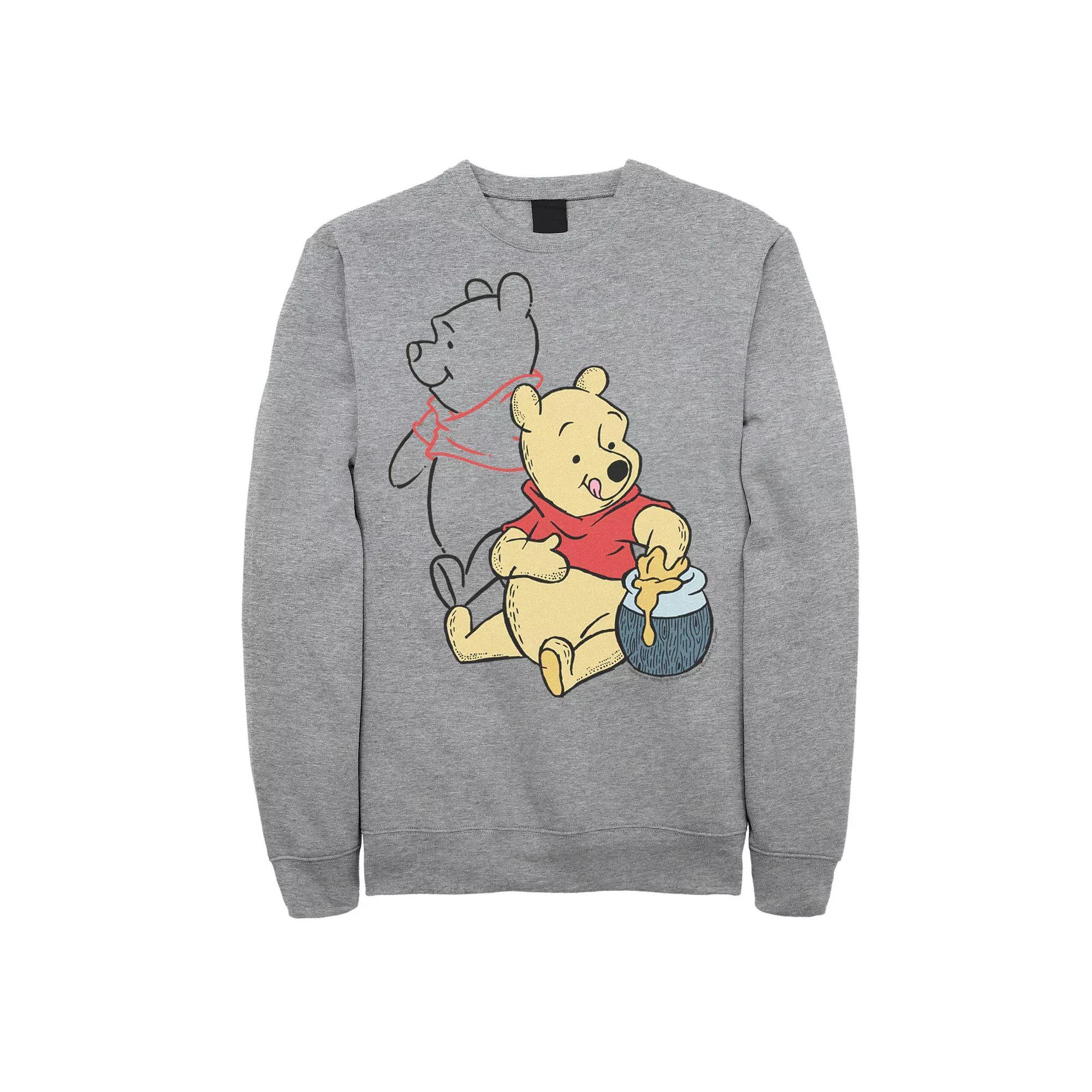 Disney's Big & Tall Winnie The Pooh Line Art Portrait Fleece, Men's, Size: XL Tall, Athletic Grey Product Image
