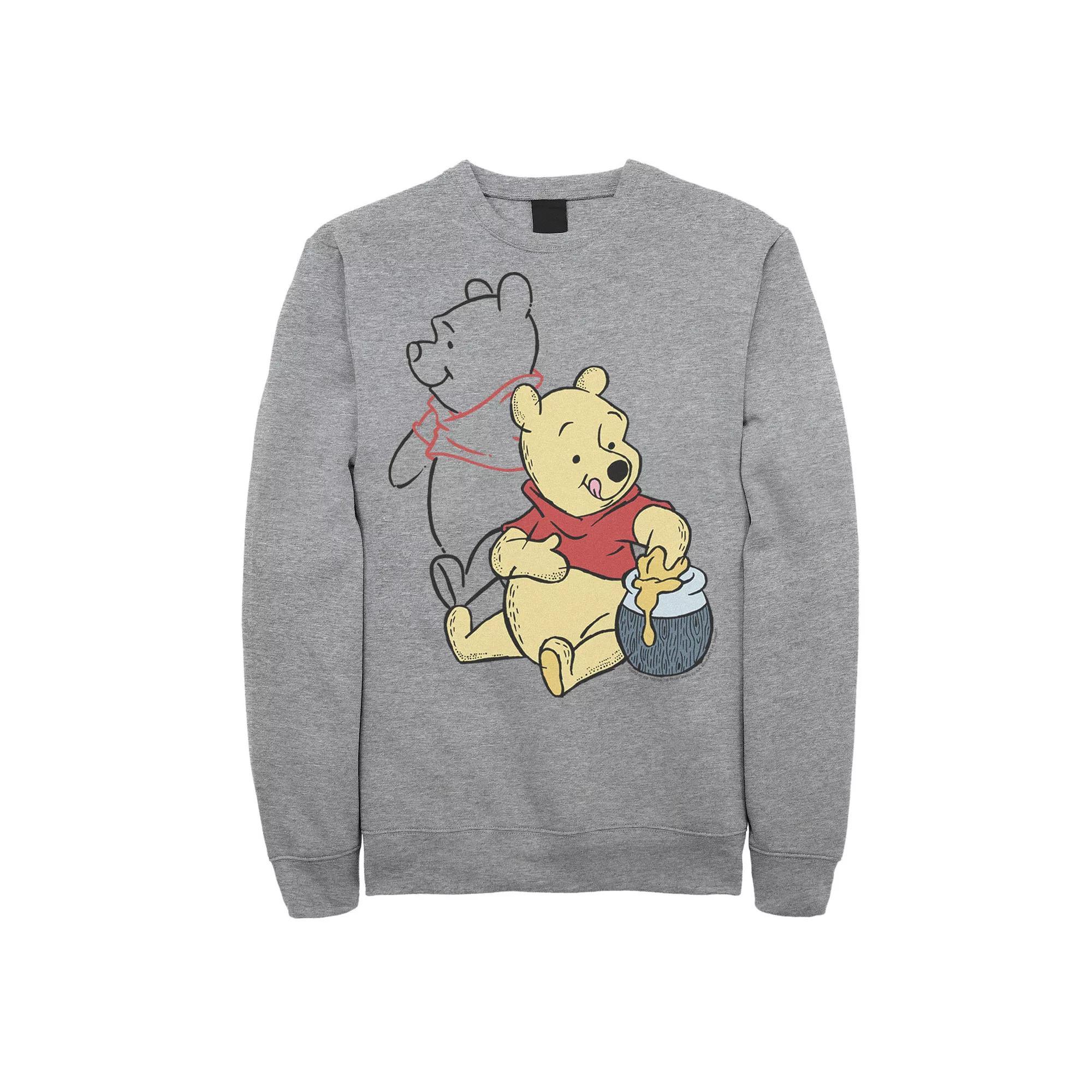 Disney's Big & Tall Winnie The Pooh Line Art Portrait Fleece, Men's, Size: XL Tall, Athletic Grey Product Image