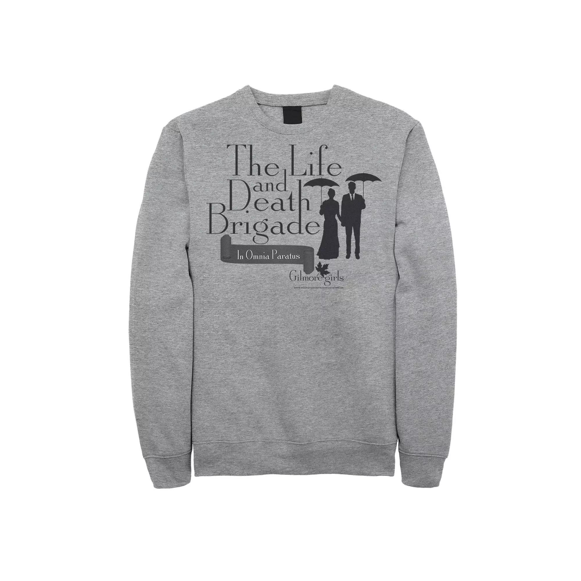 Men's Gilmore Girls Life and Death Logo Sweatshirt, Size: XXL, Athletic Grey Product Image