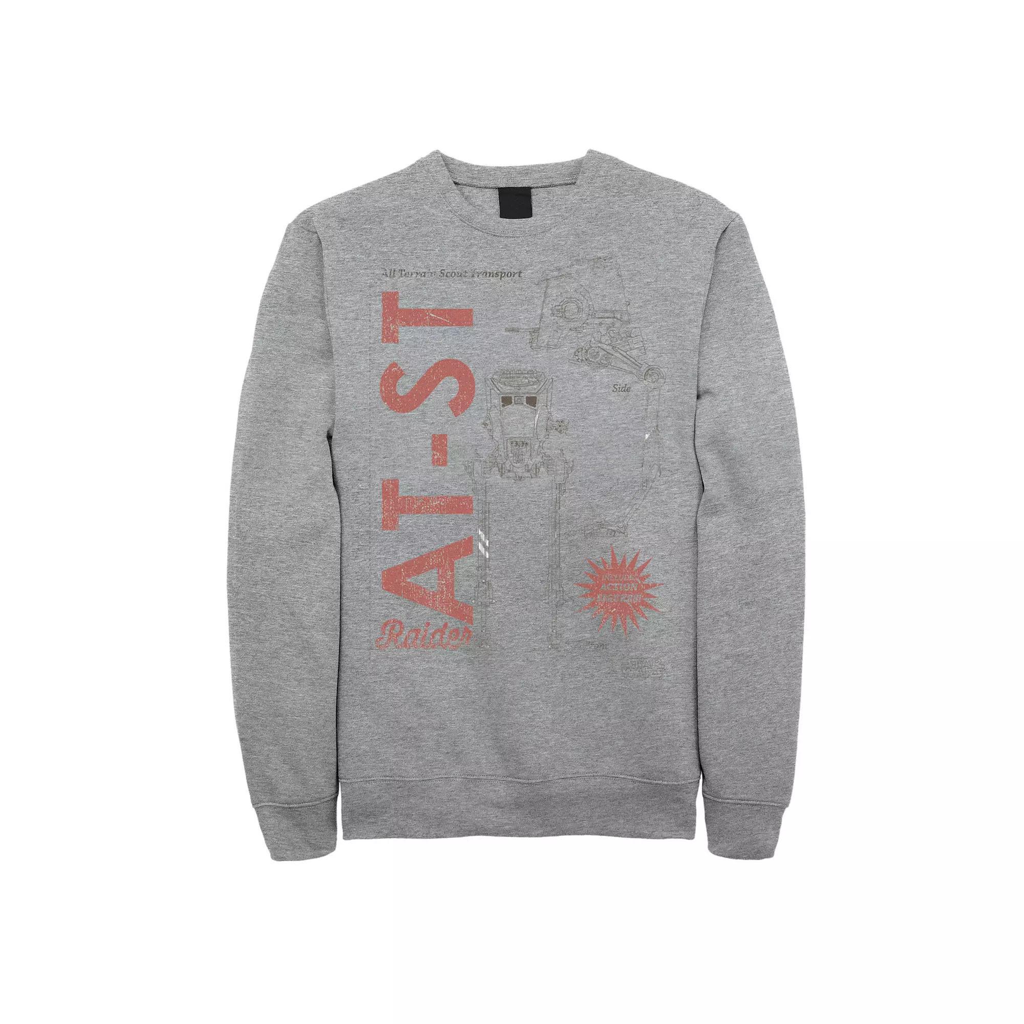 Mens Disney Pixar Cars Iconic DINOCO Gas Station Logo Pullover Fleece Athletic Grey Product Image
