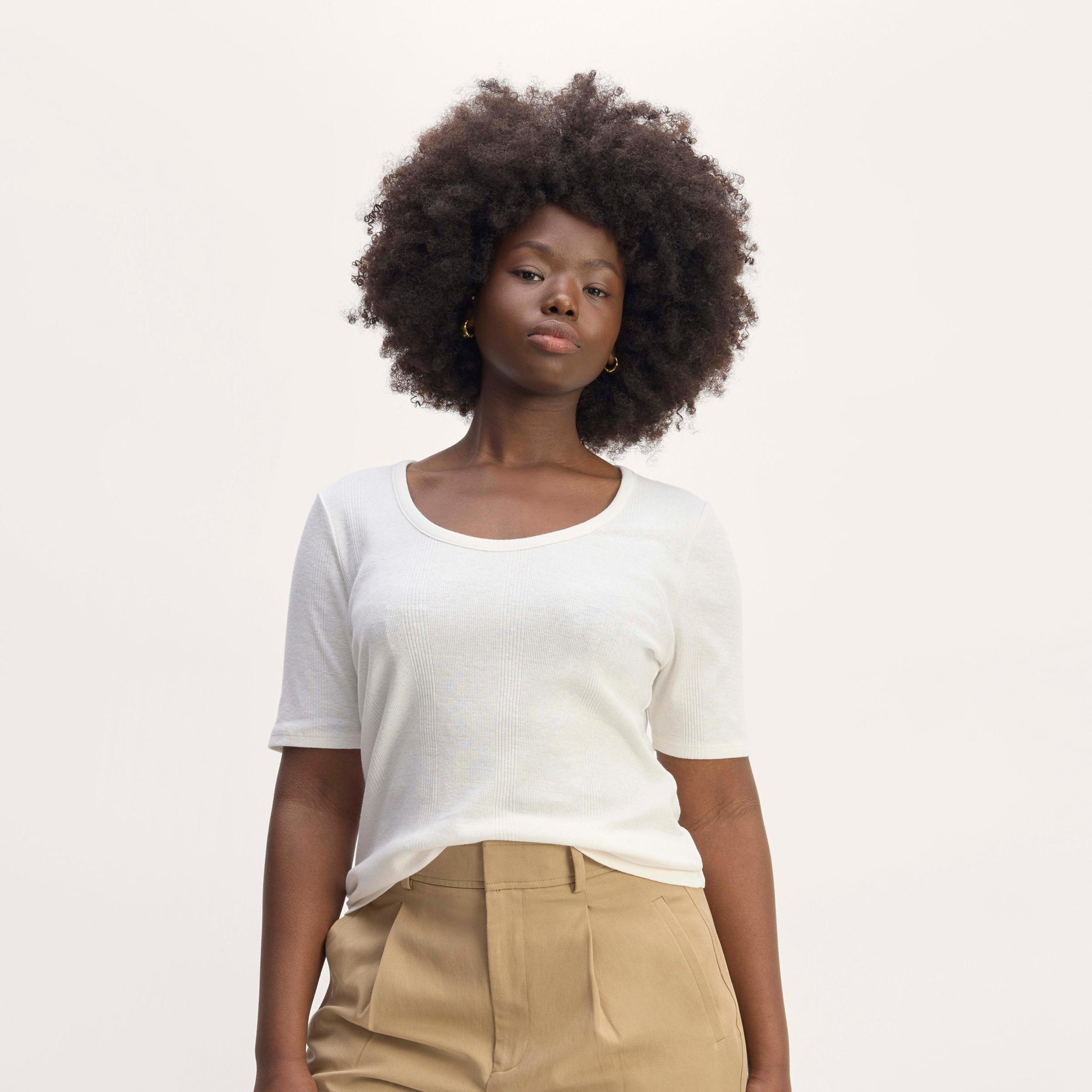 The Vintage Rib Scoop-Neck Top Product Image