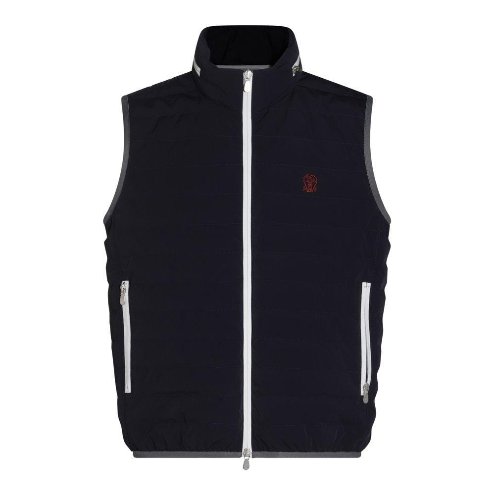 BRUNELLO CUCINELLI Navy Blue Down Jacket Product Image