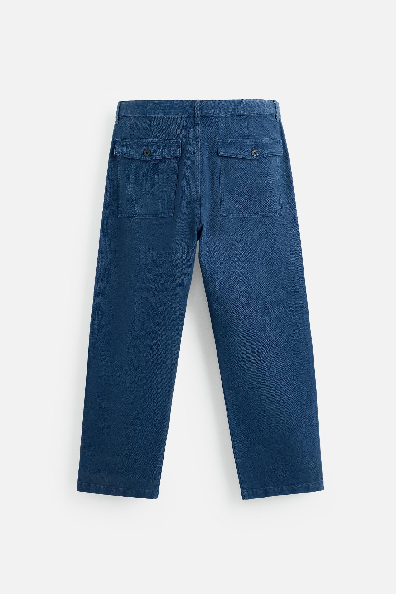 WASHED REGULAR FIT PANTS Product Image