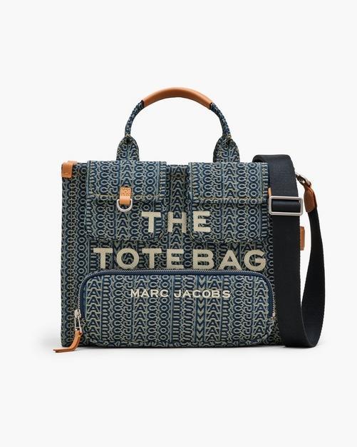 The Cargo Monogram Denim Medium Tote Bag Product Image