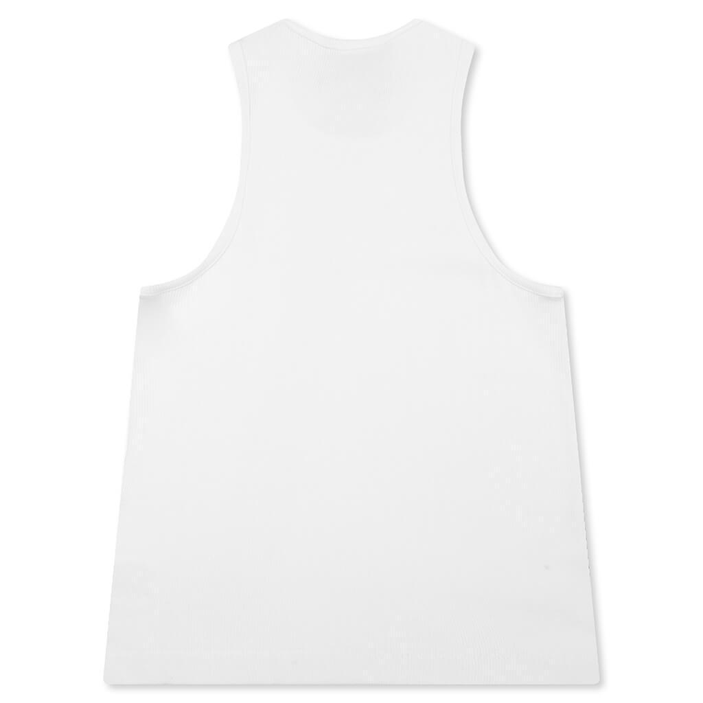 Essentials Kid's Ribbed Tank Top - White Male Product Image