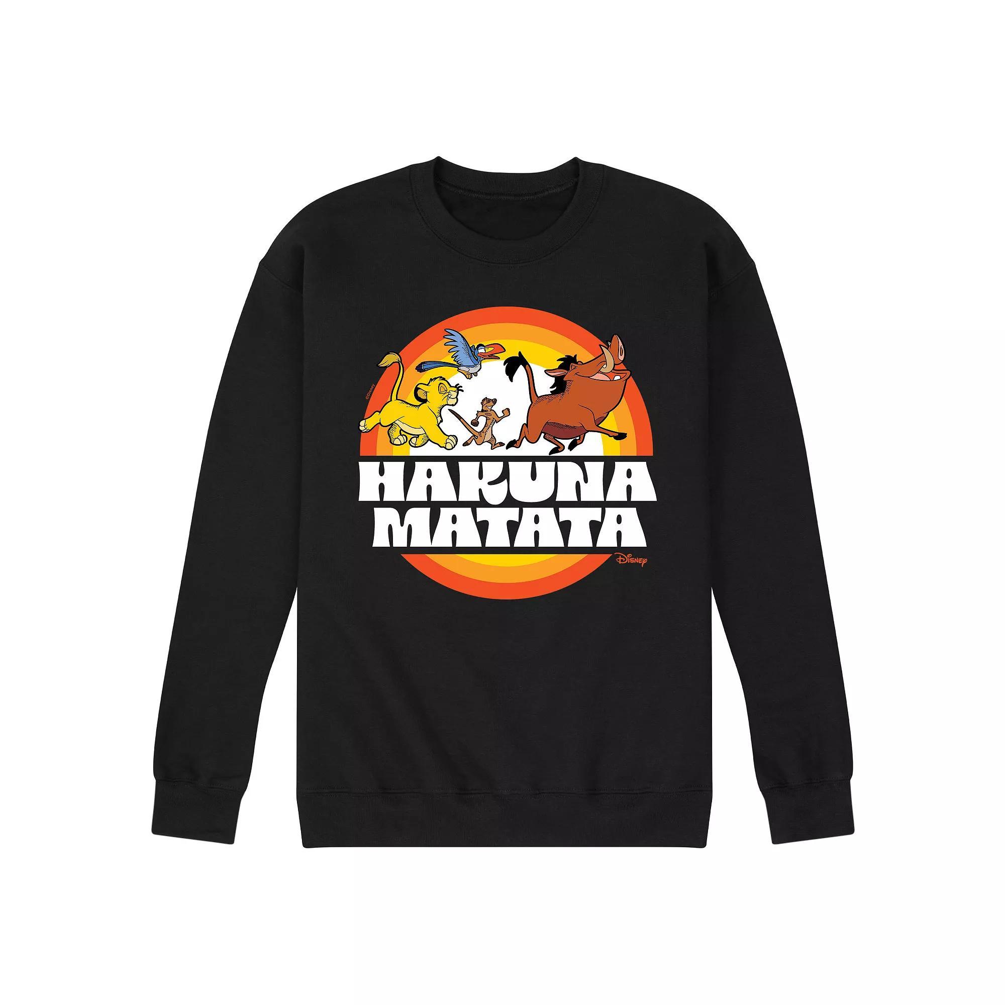 Disneys The Lion King Mens Hakuna Matata Fleece Sweatshirt Product Image