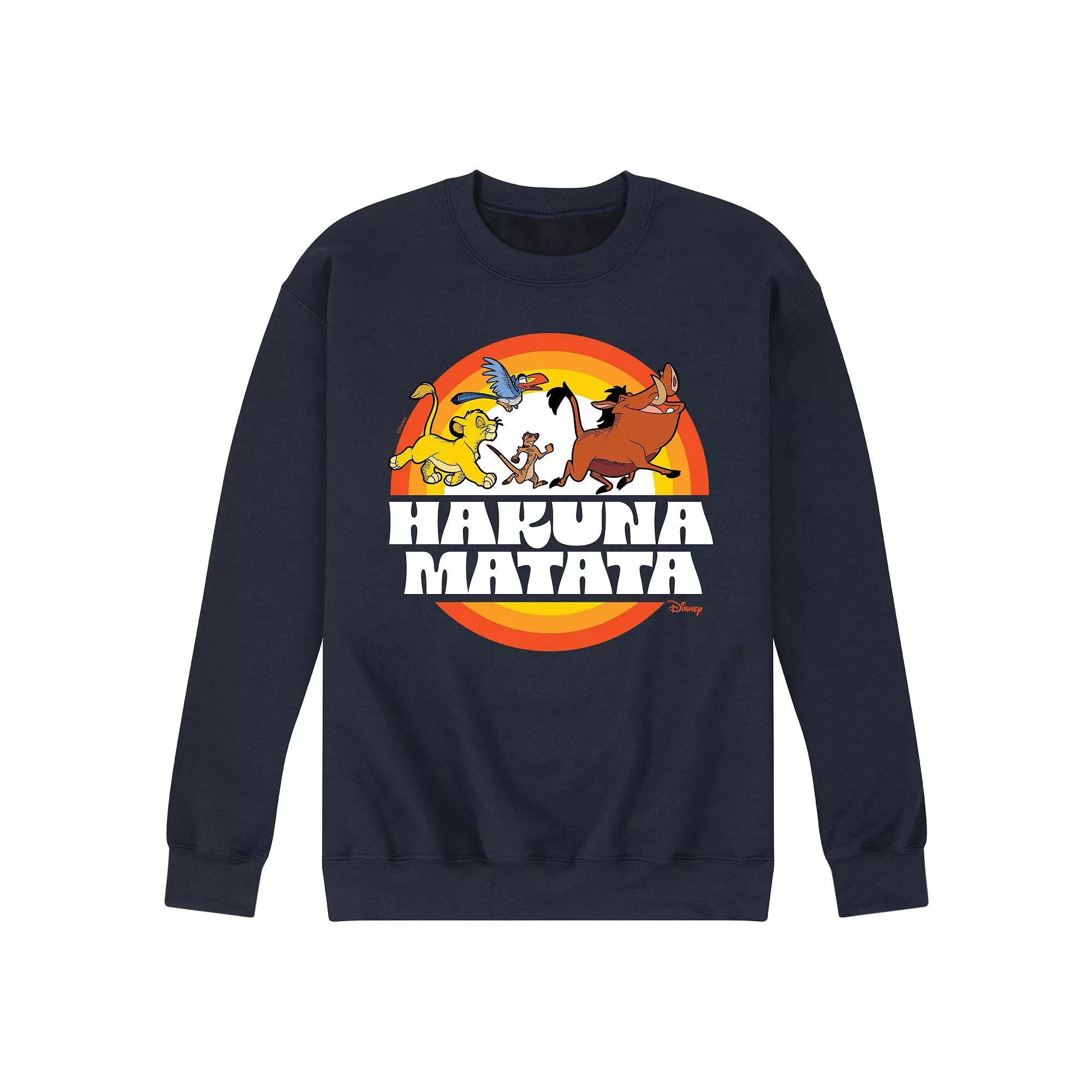 Disneys The Lion King Mens Hakuna Matata Fleece Sweatshirt Product Image