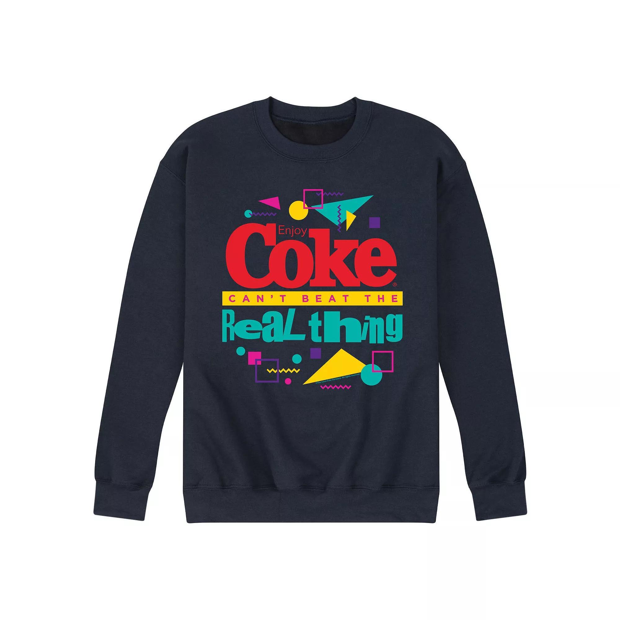 Mens Licensed Character CocaCola Cant Beat the Real Thing Graphic Sweatshirt Product Image