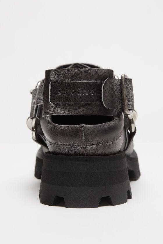 Leather buckle mule Product Image