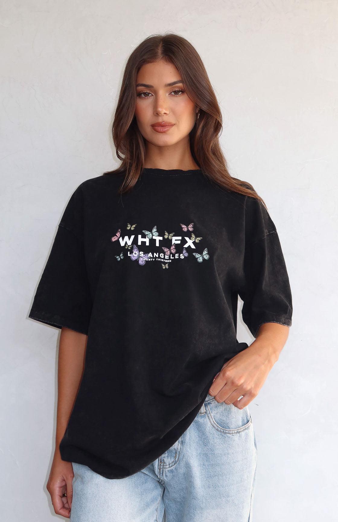 Dare To Dream Oversized Tee Acid Black Product Image