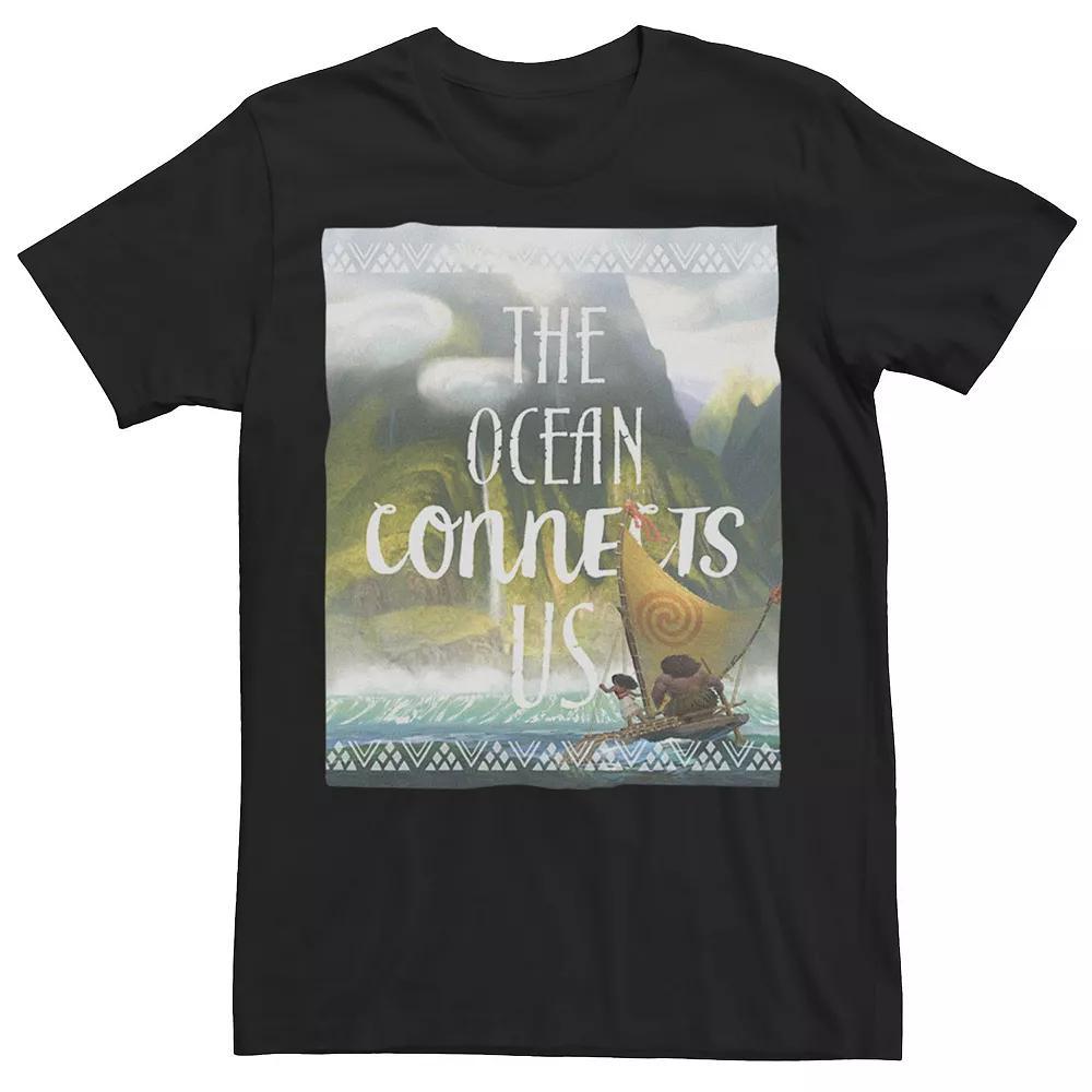 Disney's Moana The Ocean Connects Us Men's Tee, Size: Medium, Black Product Image